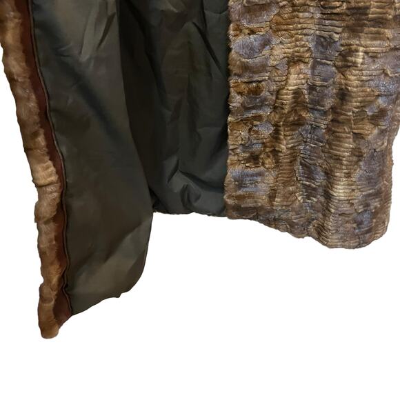 Vintage Filimegas Brown Mink Long Fur Winter Coat Size Medium - Picture 9 of 16